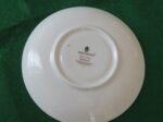 Wedgwood Rosalie Saucer Pink and Grey Bands Floral Border  2