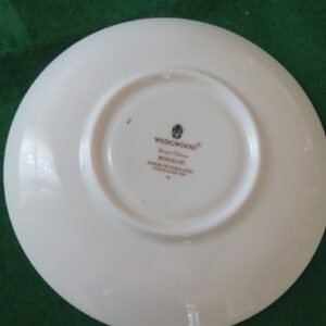 Wedgwood Rosalie Saucer Pink and Grey Bands Floral Border  2