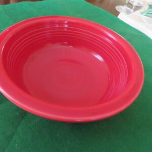 Round Vegetable Bowl Fiesta Pattern Scarlet Color by Homer Laughlin. 1