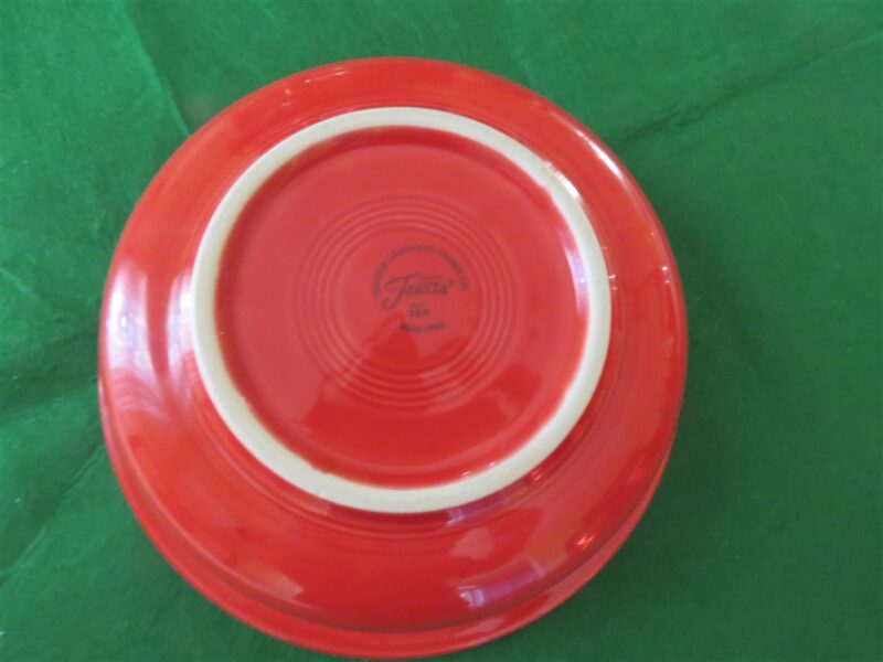 Round Vegetable Bowl Fiesta Pattern Scarlet Color by Homer Laughlin. 3