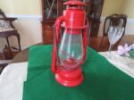 Vintage Dietz Junior Kerosene Lantern 12" . 1977. Red. Very good condition. NO damage to paint. Mechanical woorking condition is excellent. Wick was burned one time. Slightly used. 1