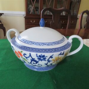 Ralph Lauren Mandarin Blue Covered Vegetable Bowl Casserole Soup Tureen 1