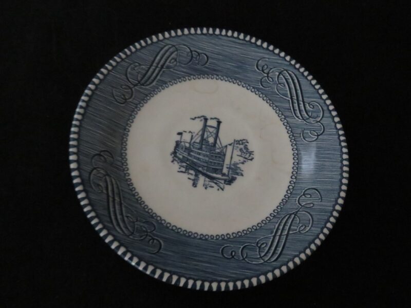 Currier & Ives Bread Plate by Royal China USA River Boat scene. 1