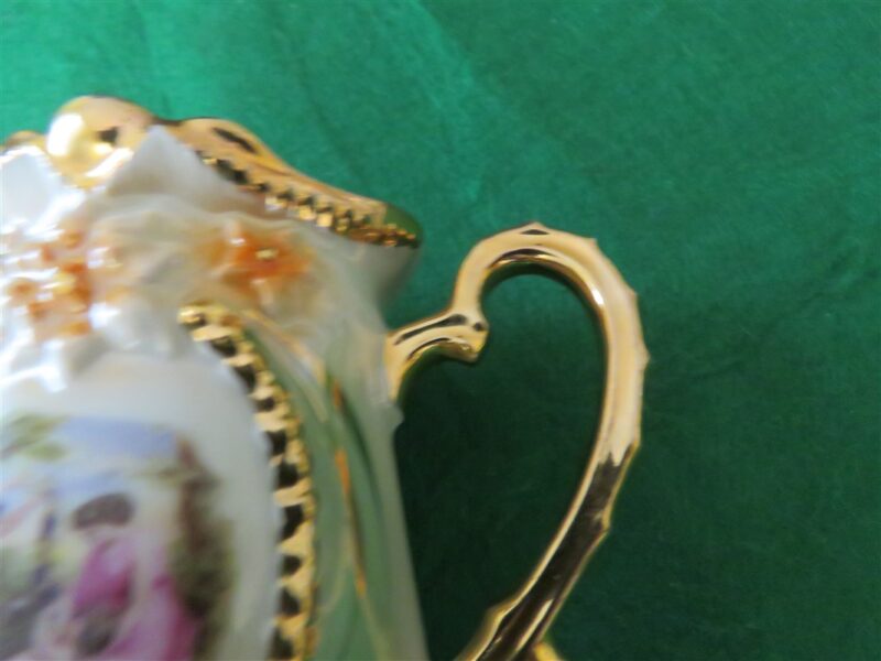 Creamer Hand Painted Porcelain Victorian Antique Maker’s Mark B Germany. 4