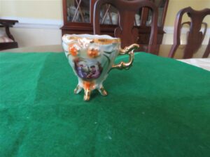 Egg Holder Hand Painted Porcelain Victorian Antique Maker’s Mark B Germany. 1