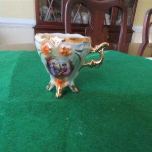 Egg Holder Hand Painted Porcelain Victorian Antique Maker’s Mark B Germany. 1