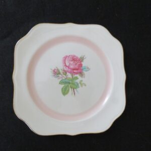 Homer Laughlin Eggshell Nautilus Rhythm Rose 2 Square salad plate 1