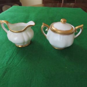 Vintage Hutschenreuther Selb Small Creamer & Sugar Bowl Brighton pattern 1