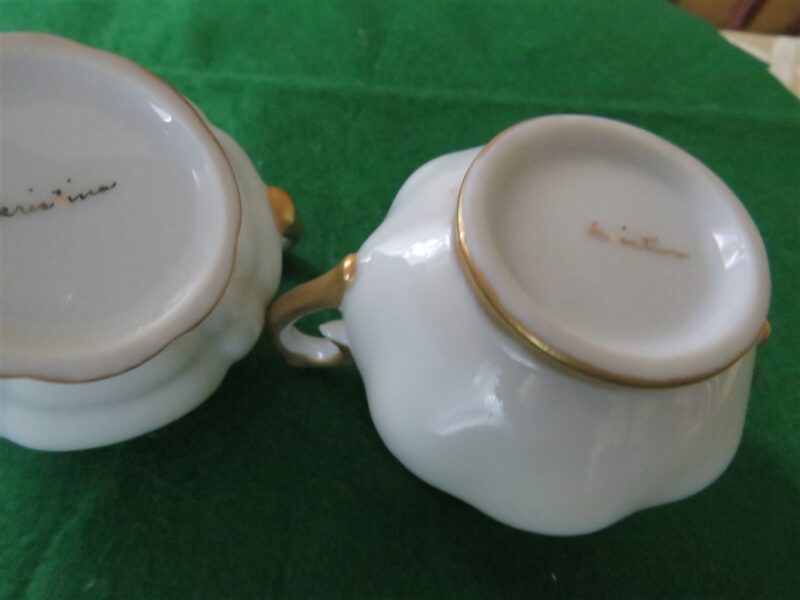 Vintage Hutschenreuther Selb Small Creamer & Sugar Bowl Brighton pattern 4