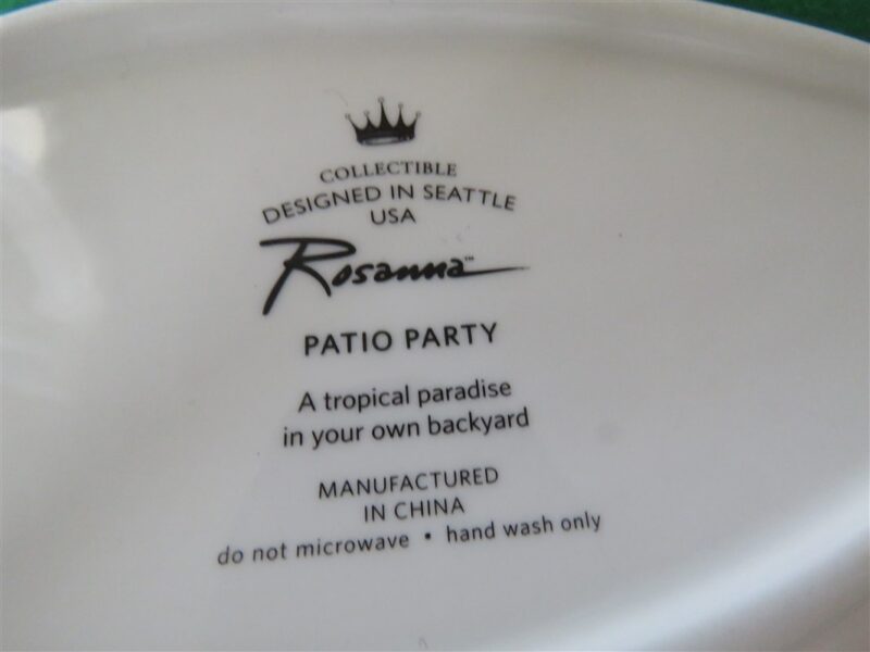 Patio Party by Rosanna White Ceramic w/ Gold Pineapple Bowl 5