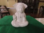 Buddha Statue Flower Vase White Ceramic 1