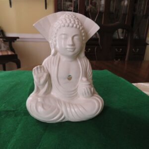 Buddha Statue Flower Vase White Ceramic 1