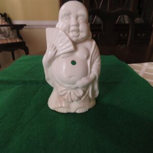 Flower Vase Buddha Statue White Ceramic 1