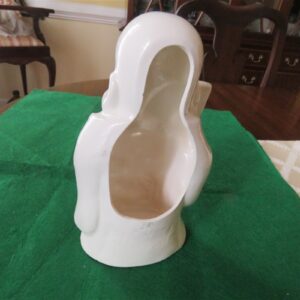 Flower Vase Buddha Statue White Ceramic 2