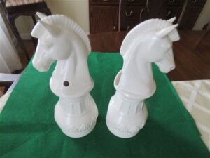 Horse Head Flower Vase White Ceramic 2