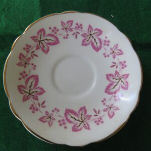 Saucer Regency Bone China Gold ring. Scalloped rim. 1