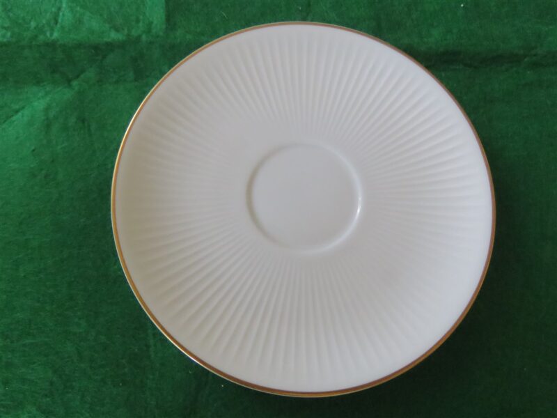 White Cup & Saucer with Gold Ring Noritake 3