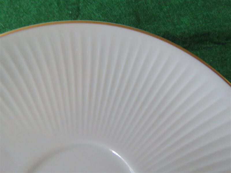 White Cup & Saucer with Gold Ring Noritake 4