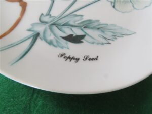 Horchow Collection Botanicals and Herbs Luncheon Plate Poppy Seed 2