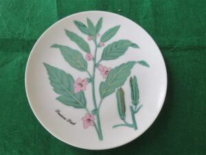 Horchow Collection Botanicals and Herbs Luncheon Plate Sesame Seed 1