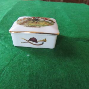 Vintage Hammersley Fox Hunt Trinket Box Bone China, 2