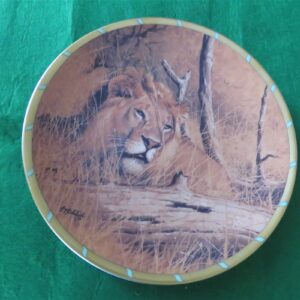 Lenox Collector Plate 1994 Lion in Wait by Guy Coheleach Royal Cats Plate Collection 1