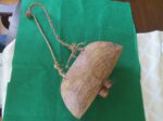 Wooden Camel Cow Bell Hand carved. 2 clappers 1