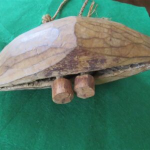 Wooden Camel Cow Bell Hand carved. 2 clappers 2