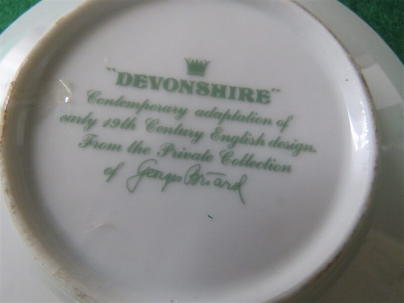 Vintage Flat Cup & Saucer Devonshire Green by Georges Briard 5