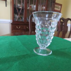 Fostoria American Clear Water Goblet Heavy Pressed Patterned Glass 1