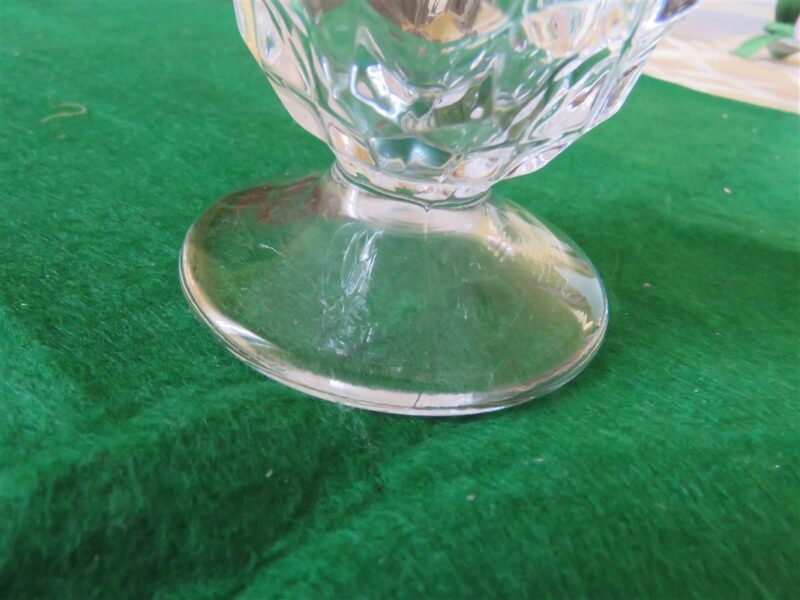 Fostoria American Clear Water Goblet Heavy Pressed Patterned Glass 3