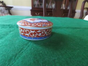 Vintage Kaiser Porcelain Red Gold Bird Ming Design Trinket Box 5