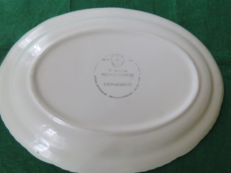 Vintage Pope Gosser Steubenville Rose Point Serving Platter. 3