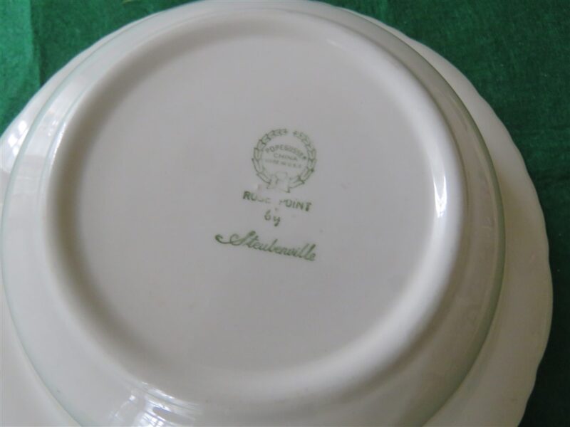 Vintage Pope Gosser Steubenville Rose Point Round Vegetable bowl. 3