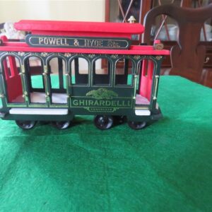 Ghirardelli Chocolate Cable Car Model, Wood with Brass Trim, 1