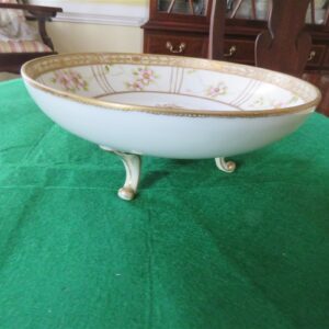 Nippon Footed Bowl Hand Painted Three Footed Bowl 2