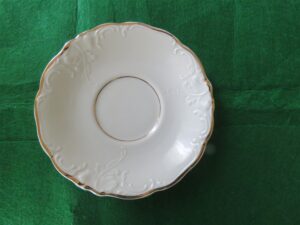 Vintage Wawel Saucer - Embossed - Gold Accent - 1