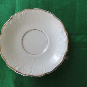Vintage Wawel Saucer - Embossed - Gold Accent - 1
