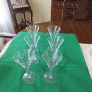 Cordial/Liqueur Glasses Martini-Shape Set of 6 classes 1