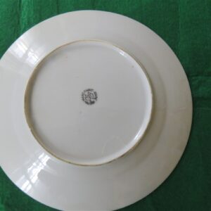 Bread Plate Takito TT Pink dogwood flower Red, blue, yellow stripes 2