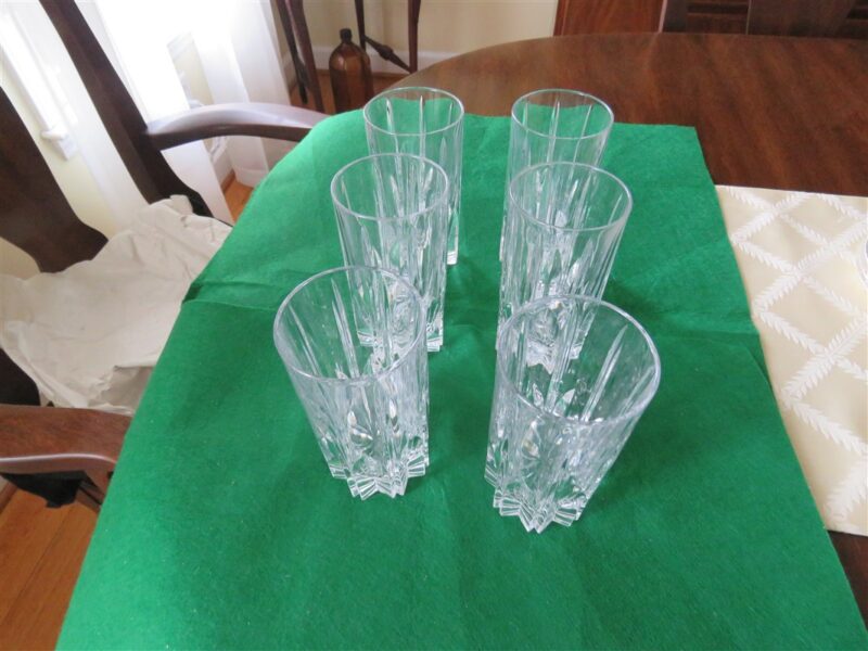 Highball Glasses. Set of 6 glasses. Leaded glass. 6