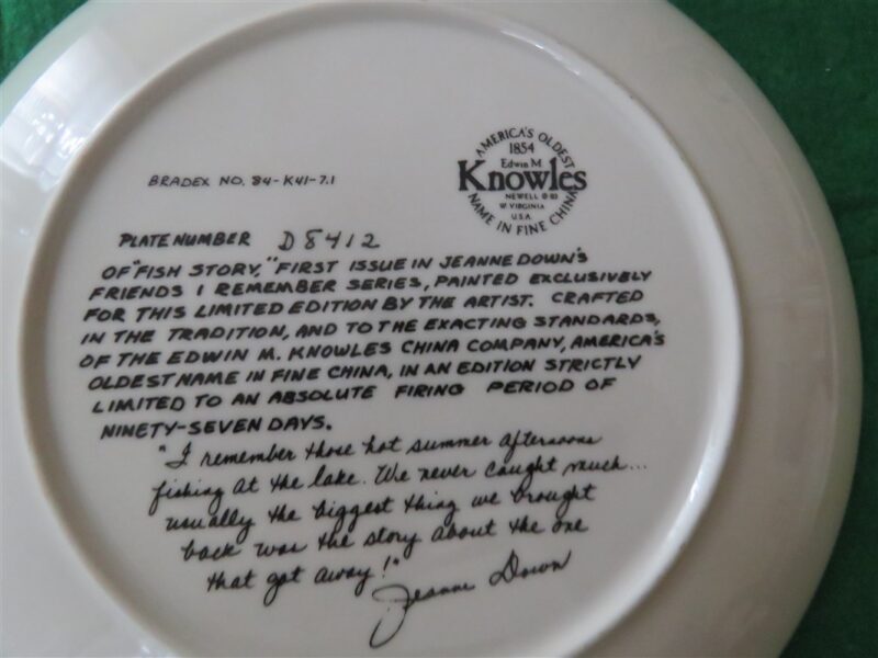 Knowles Collector Plate “Fish Story” by Jeanne Down 3