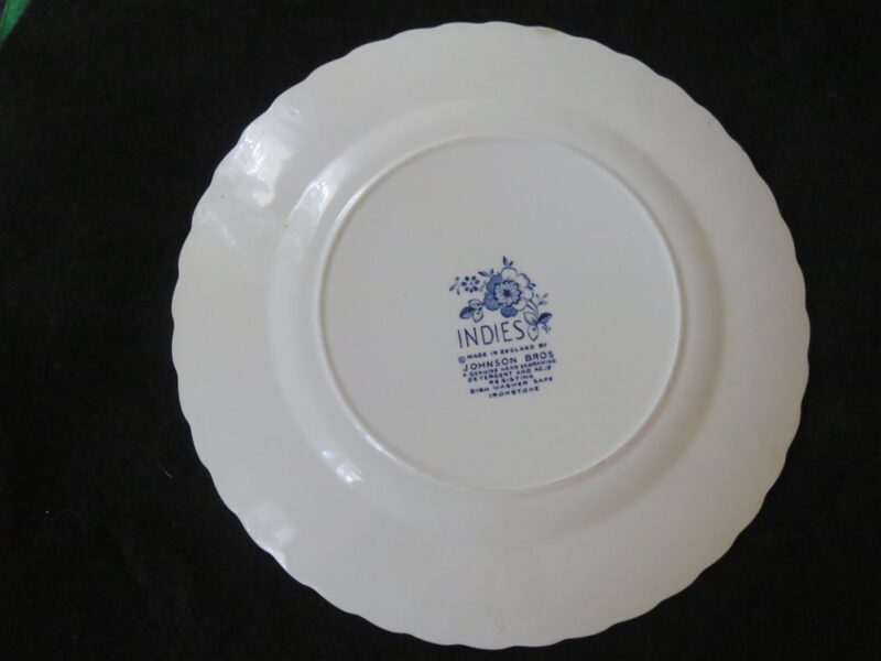 Indies Blue Ironstone Dinner Plate by Johnson Brothers 2