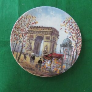 Collector Plate L’Arc de Triomphe Porcelaine de Limoges Henri d’Adarceau 1