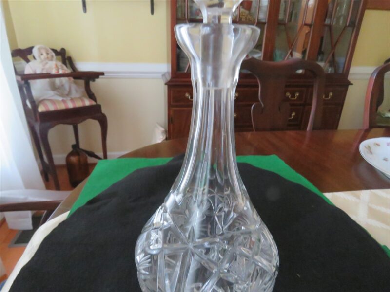  Crystal Decanter Vintage Lead Crystal Cut Glass Decanter with stopper 5