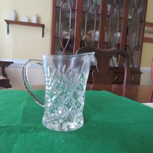 Cut Glass Pitcher/Creamer Diamond cut glass. Anchor Hocking 1