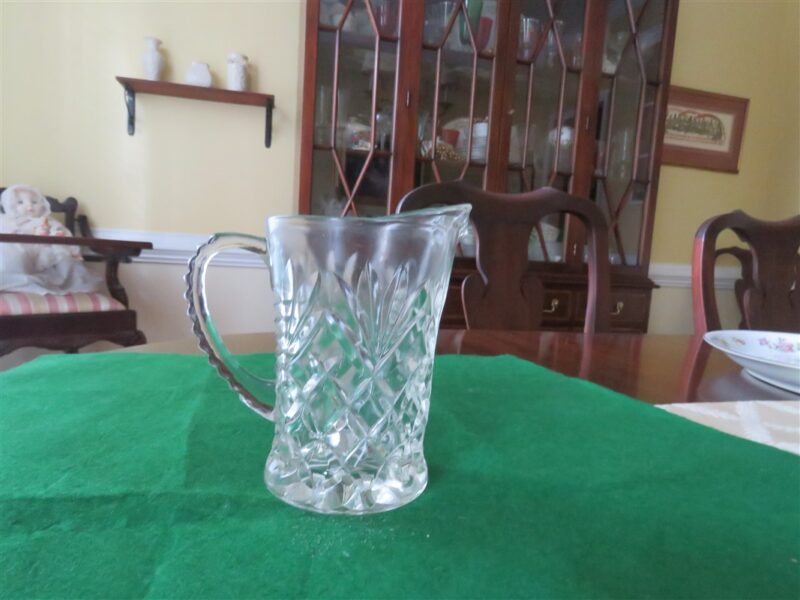 Cut Glass Pitcher/Creamer Diamond cut glass. Anchor Hocking 1