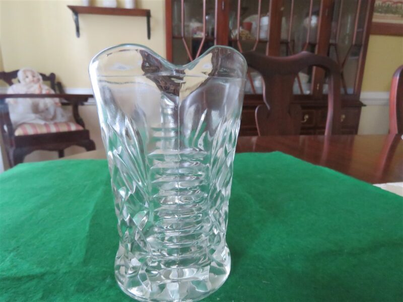 Cut Glass Pitcher/Creamer Diamond cut glass. Anchor Hocking 4