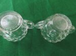 Cut Glass Creamer & Sugar Bowl Anchor Hocking 5