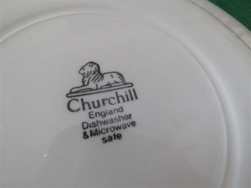 Churchill Currier & Ives “Harvest” 3 piece Set, Dinner Plate, Cup, Saucer, 4